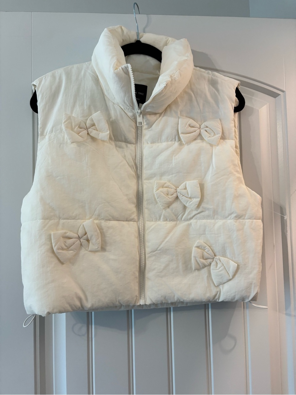 Dry Goods Love Tree Soft Cream Quilted Puffer Vest never worn